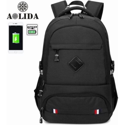 15 15.6 Inch with USB Interface Nylon Laptop Notebook Backpack Bags Case School Backpack for macbook 17 Men Women Student Travel