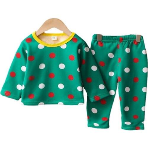 New Winter Baby Clothes For Girls Fashion Children Sleepwear T-Shirt Pants 2Pcs/Sets Toddler Casual Boys Clothing Kids Pajamas