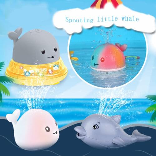 New Cartoon Dolphin Water Spray Sprinkler Bath Toys for Kids Octopus Rotating Sprinkler Swimming Toys Childrens Water Play Toys