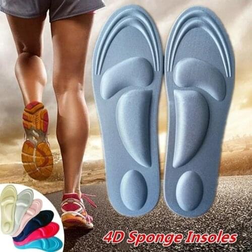 1 Pair 4D Memory Foam Orthopedic Insole Shoes Women Men Flat Foot Insole Arch Support Massage Plantar Fasciitis Exercise Mat