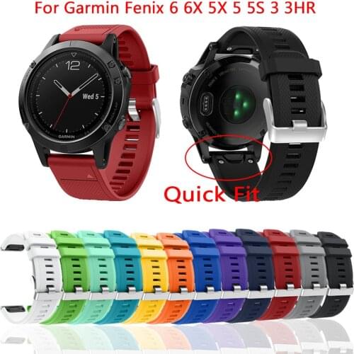 22 26 20mm Watchband For Garmin Fenix 5X 5 5S Plus 3 3 HR Silicone Band Forerunner 935 Quick Release Easy Fit Wrist Band Strap