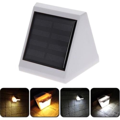 Solar Fence Light 4LED Triangle Wall Outdoor Solar Garden Light Solar Wall Light Use Garden Park Corridor Seaside