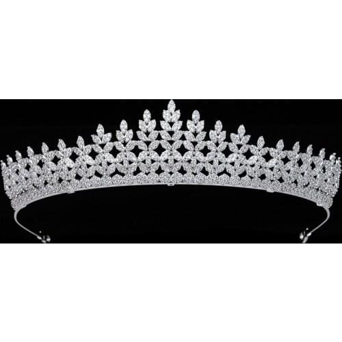 Tiaras And Crown HADIYANA Charming Leaves Shape Women Wedding Party Bride Hair Accessories HG0053 Accesorios para el cabello