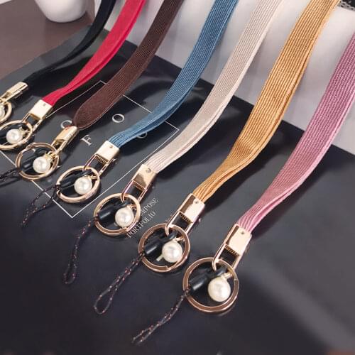 Mobile Phone Strap lanyard hanging neck pendant ornaments wide cloth strap detachable key ring pendant badge anti-lost rope