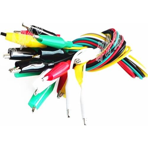 1set 10pcs Alligator Clips Electrical DIY Test Leads Alligator Double-ended Crocodile Clips Roach Clip Test Jumper Wire