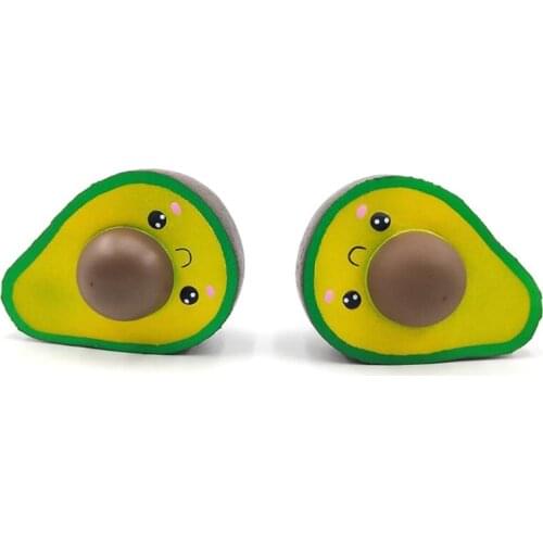 1Pc Cartoon Squishy Rebound Simulation Chocolate Pinch Toy, Soft Avocado Decompression Toy for Kids Toddlers or Adults