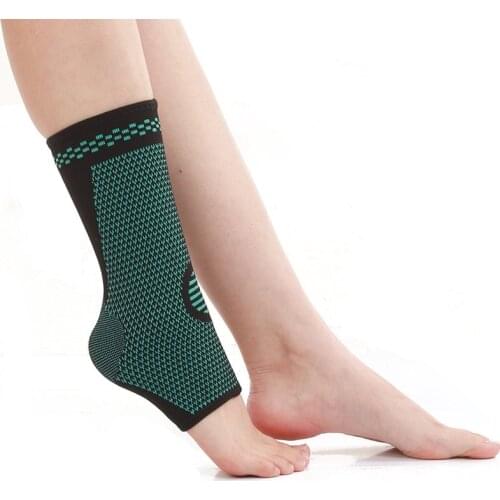 1pcs Knitted Sports Ankle Brace Compression Sleeve Summer Breathable Ankle Support Guard for Basketball Badminton Mountaineering