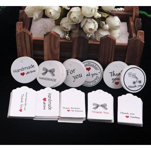 100Pcs 3.5cm Round Kraft Paper Tag Handmade Kraft Price Tags For Clothing Hang DIY Gift Christmas Wedding Party Tags Paper Cards