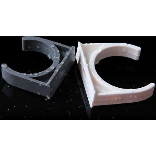 PVC U-Type Pipe Clamp 20mm 25mm 32mm 40mm 50mm Plastic Pipe Clip Tube Holder Pipe Fitting Fixed With Screws White/Grey/Blue