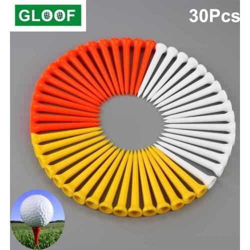 30Pcs/Set 69mm PE Plastic Golf Tee Tees Replacement Driving Range Hitting Trainer Club Accessories Random Color