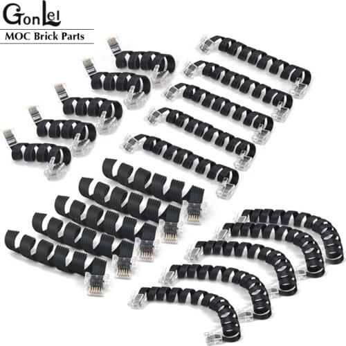 5PCS/LOT NEW POWER FUNCTIONS PARTS THE WEDO 2.0 CABLE AND EV3 BUILDING BLOCKS WITH CRYSTAL CONNECTOR PORT FIT FOR 45300 45544