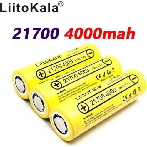 2020 LiitoKala Lii-40A 21700 4000mAh Li-Ni Battery 3.7V 40A for High discharge Mod / Kit 3.7V 15A power 5C Rate Discharge