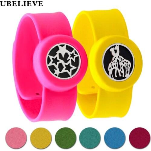 Charm Bracelet Kid Jewelry Silicone Slap Bracelets Essential Oils Diffuser Wristband Anti-Mosquito Bracelets & Bangles For Kids
