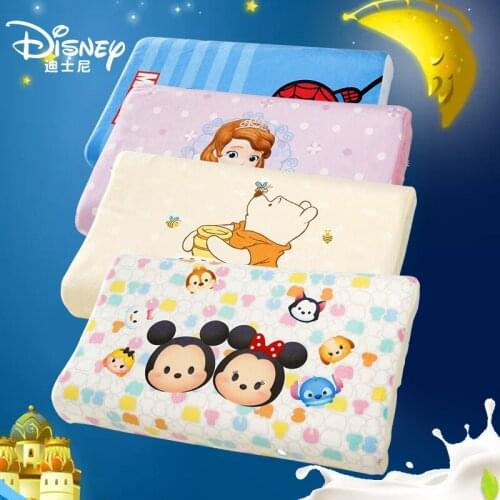 Hot Disney 6-12Years Baby Cotton Pillow Neck Protection Pillow Soft breathable Latex Pillow For Kid Unisex Gift Authentic