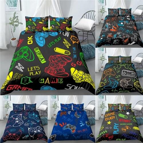 Home Living Luxury 3D Game Controller Print 2/3Pcs Comfortable Duvet Cover PillowCase Bedding Sets Queen and King EU/US/AU Size