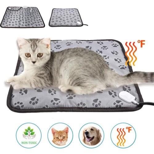 Pet Dog Cat Electric Heating Pad Winter Warmer Carpet For Bed Animals Electric Blanket Home Heater Mat Pet Sofa US/EU Plug