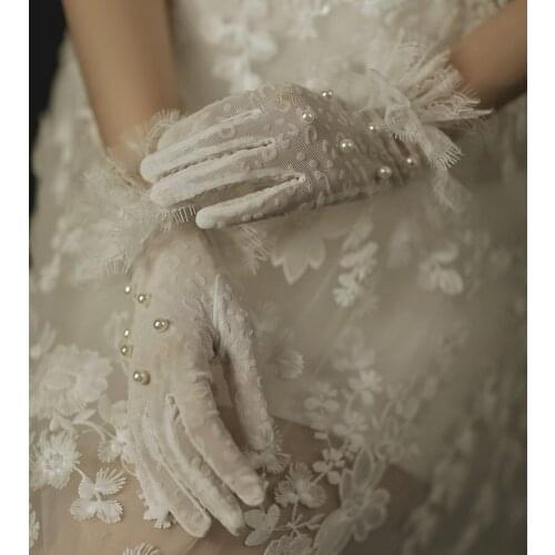 Faiokaver Wedding Lace Gloves