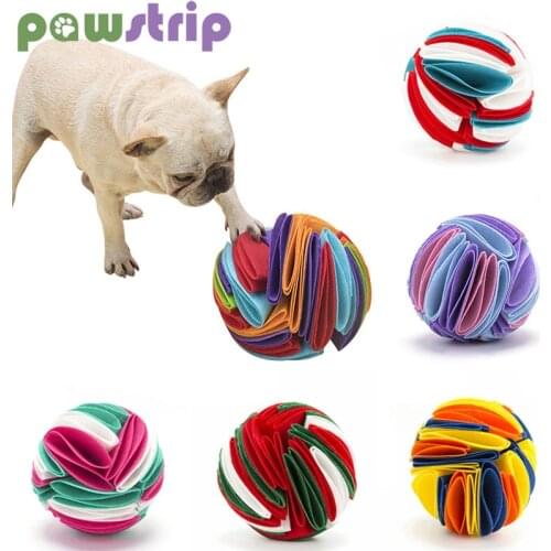 Dog Sniffing Ball Puzzle Toys Increase IQ Slow Dispensing Feeder Foldable Dog Nose Sniff Toy Pet Training Games Intelligence Toy