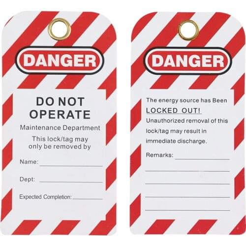 Lockey Universal PVC Safety Do Not Operate Tag Warning Customized Loto Lockout Padlock Tag LT03