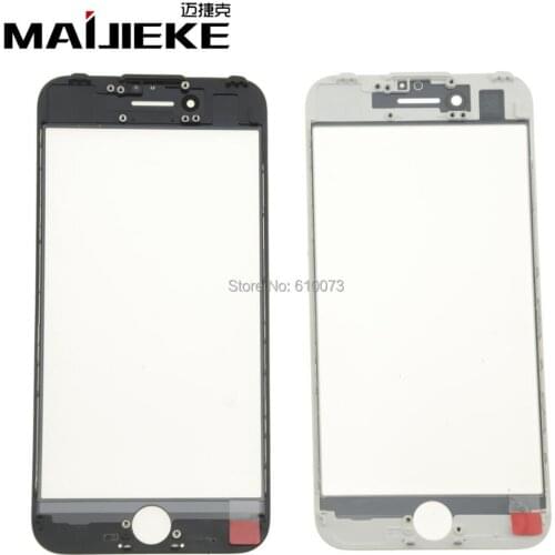 MAIJIEKE 50PCS AAA For iPhone 8 7 6s 6 plus 5 5c 5s cold Press 3 in 1 Outer Glass Lens with Frame&OCA Front glass Replacement