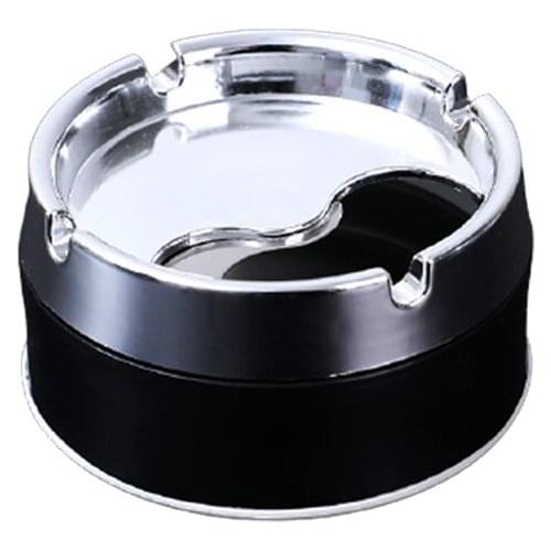 Household Stainless Steel Living Room Ashtray Wear Resistant Drop Resistant Ashtray Multifunctional Portable Mini Car Ashtray