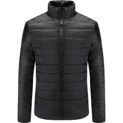 2020 Mens Jacket New Casual Cotton Stand Zipper Warm Winter Thick Coat Jacket Mens Autumn Fashion Overcoat