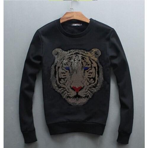 Men hip hop design Sweatershirt Mens Rhinestones Hot drill hoodies Europe fashion Male lose design