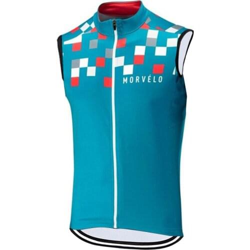 Morvelo Men Pro Team Cycling Jersey Summer Sleeveless Cycle Vest Breathable MTB Bike Bicycle Jersey Maillot Sport Gilet Ciclismo