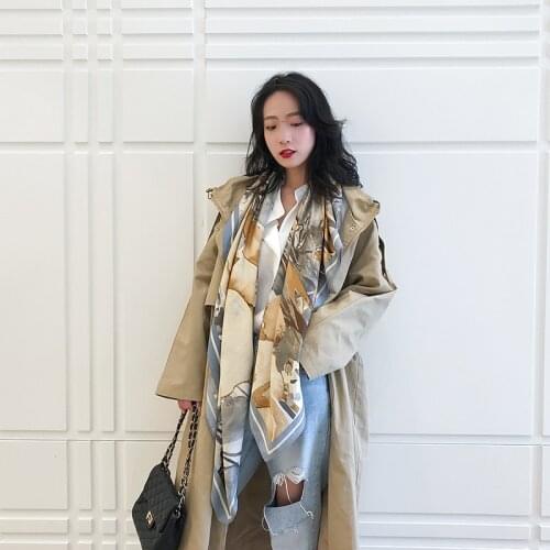 2021 New luxury spring women scarf high-quality shawl silk fashion scarf beach sun protection bag turban scarf 130cm * 130cm