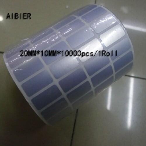 New AIBIER waterproof paper 20*10mm*10000pcs/1Roll Thermal transfer blank PET barcode Labels PET adhesive printed label sticker