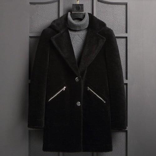 Brand New Mens Winter Shearling Real Fur Coat Long Slim Fit Reversible Motorcycle Overcoat Slim Fit Luxury Suede Leather Jackets