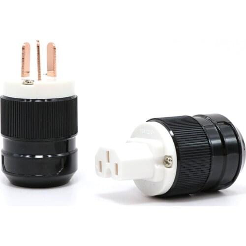 Pair 125V 15A Red copper AU Power cord plug Australian Power connector Chinese power plug for DIY power cable