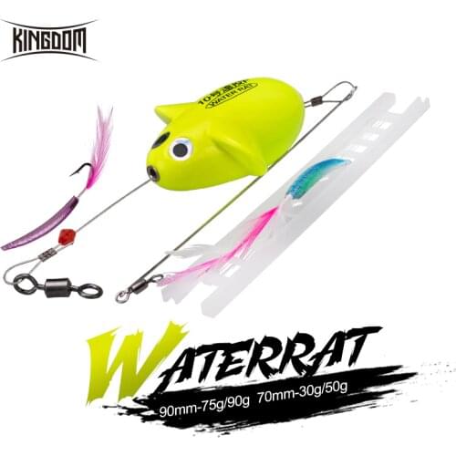 Kingdom Sinking Floating Fishing Lures 70mm 90mm High Density ABS Foam Mouse Shape Balance Far Casting Artificial Hard Swim Bait