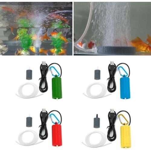 Portable Mini USB Aquarium Fish Tank Oxygen Air Pump Mute Energy Save Compressor