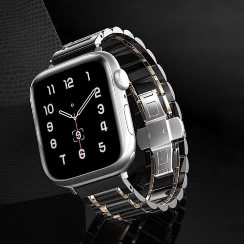 For iwatch 6 5 4 band Ceramic Bracelet for apple watch se strap series 6 5 4 3 44mm 42mm 40mm 38mm luxury Ceramics band Business