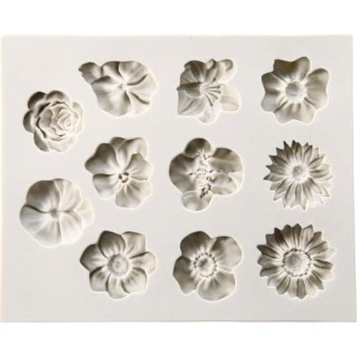DIY Daisy Rose Flowers Cake Chocolate Mold Silicone Candy Jely Pudding Mold Sugar Fondant Baking Decorating Tools [3]