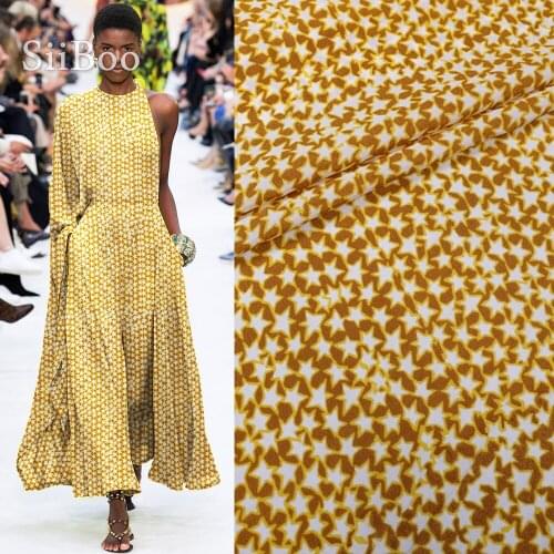 Siiboo untrasparent natural silk crepe de chine fabric for women spring summer dress shirt french romantic Tela de seda sp6492