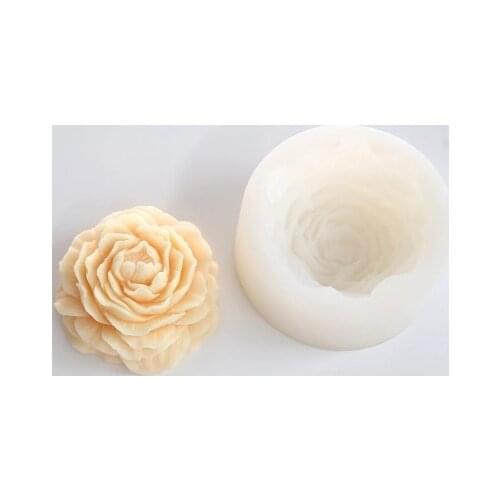 Silicone Molds Flowers Soap Mold Flower Big Peony Soap Candle Moulds Chocolate Mould Fondant Mold Aroma Mold Clay Resin PRZY