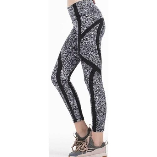 Stretch fabric non-perspective quality mesh stitching 7/8 pencil pants 2021 womens new tight belly leggings 4 ways