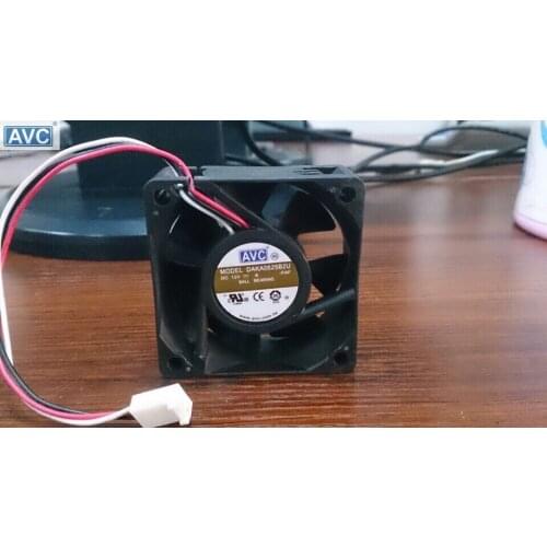 Original For AVC DAKA0625B2U 12V 0.65A three wire tachometer 6CM dual ball bearing cooling fan