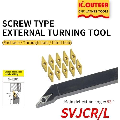SVJCR/L lathe cutter External Turning Tool Holder SVJCR1212H11 SVJCR1616H16 SVJCL2525M16 carbide inserts VCMT/VCGT CNC tools