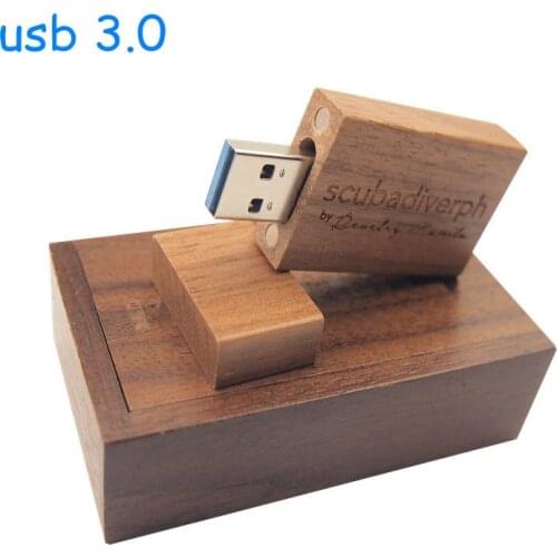Custom Logo Maple Walnut Wooden USB 3.0 Flash Drive Stick Pen Drive Usb Pendrive 8GB 16GB 32GB 64gb gifts (over 10pcs free logo)