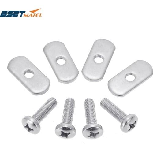 Stainless Steel 316 Kayak Rail Track Screws Track Nuts Hardware Kayak Mounting Replacement Kit Boat Outdoor Tool Accessories