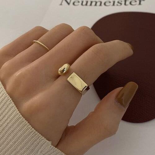 Jewelry Accessories Minimalist Aesthetic Adjustable Rings for Women on Phalanx Designer Fashion Geometric Handmade Wedding Gift