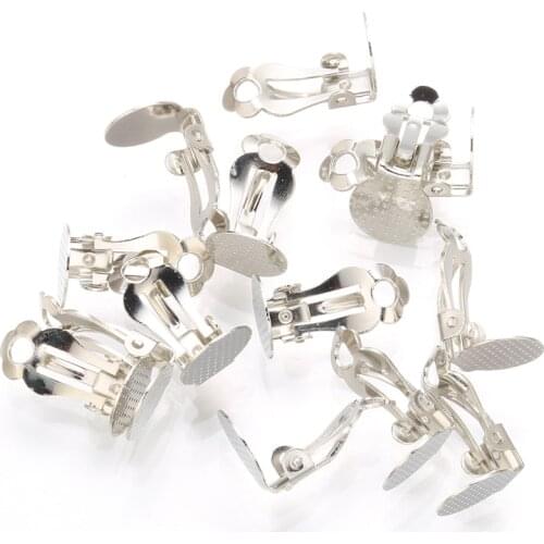 1 pcs Earring Clips clap Base Blank cabocon Earing Settings Findings Ear Post For DIY Jewelry Making accessories