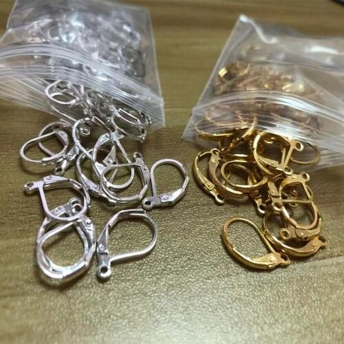 20-100Pcs Fine Jewellery 925 Silver Gold Color DIY Beadings Findings Copper Earring Hooks Lever Back Earwire Fittings Components