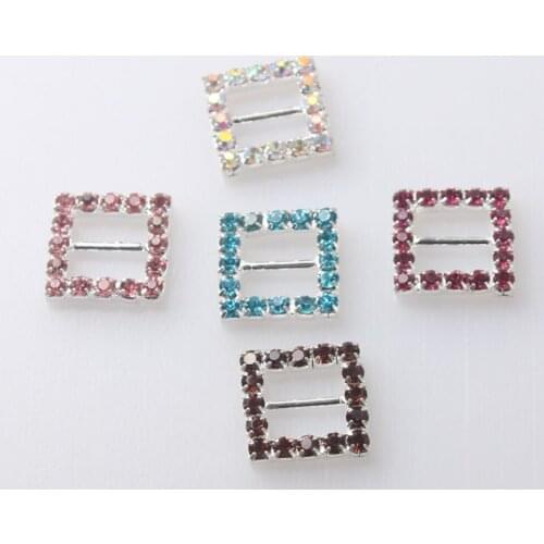 2018 Rushed Promotion 15mm Rectangle Shape Buckles,eco-friendly Crystal Rhinestone Buckles For Wedding Invitations Chair Sash