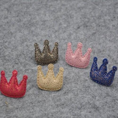 40pcs/lot 3.8*3cm Crown Patches Accessories Artificial Applique DIY Crafts Hair Clips Decoration