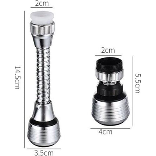 Anpro 360 Degree Swivel Kitchen Faucet Aerator Adjustable Dual Mode Sprayer Filter Diffuser Water Saving Nozzle Faucet Connector