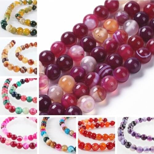 6mm 60pcs natural stone stone round semi jewelry making diy necklace bracelet stretch jewel bead strands dyed color